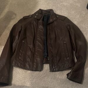 Quinn Dark Brown Leather Jacket